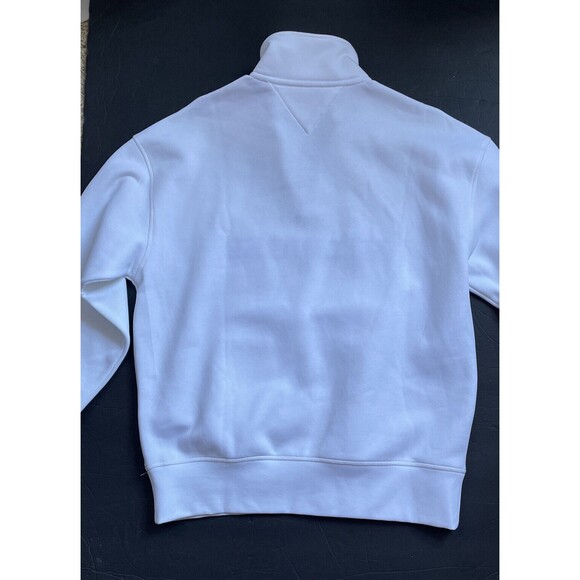 TOMMY HILFIGER MOCKNECK MONOTYPE ARCHIVE FIT SWEATSHIRT WHITE SZ XS - Picture 13 of 15